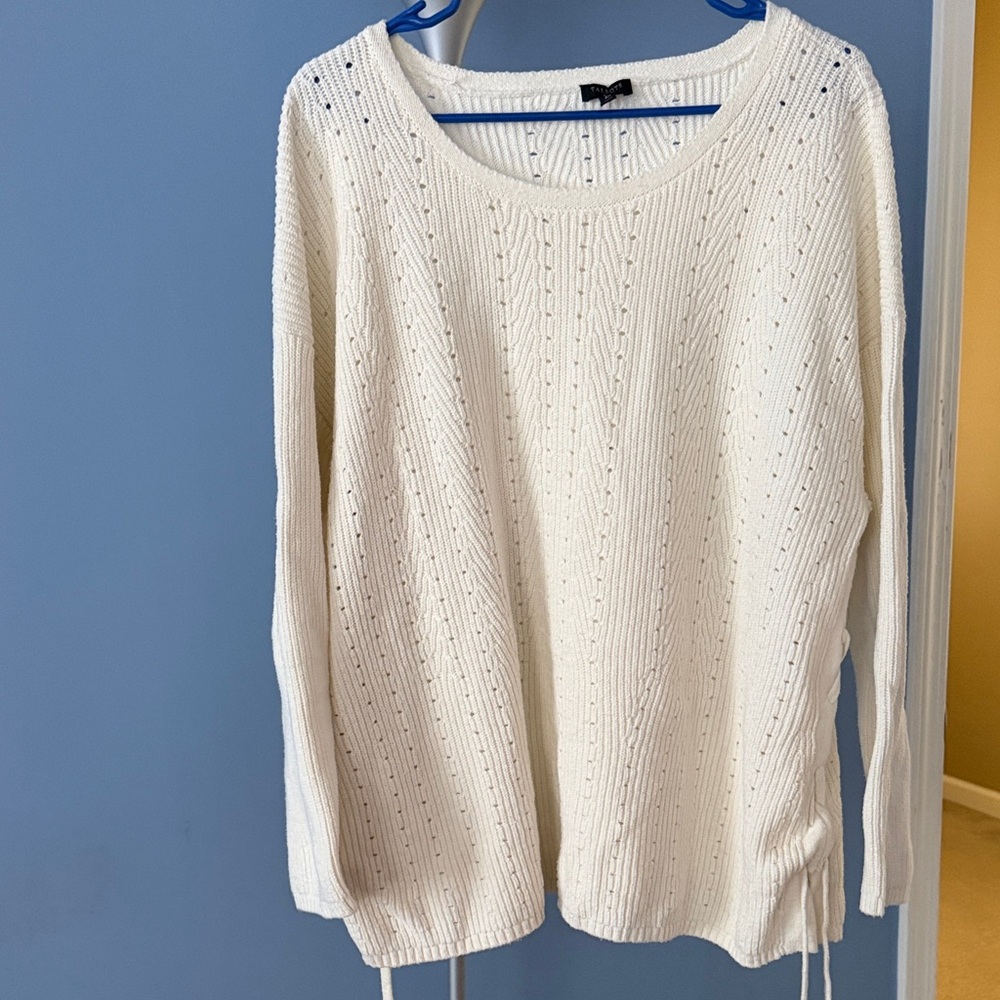Talbots cream Knit Plus Sweater